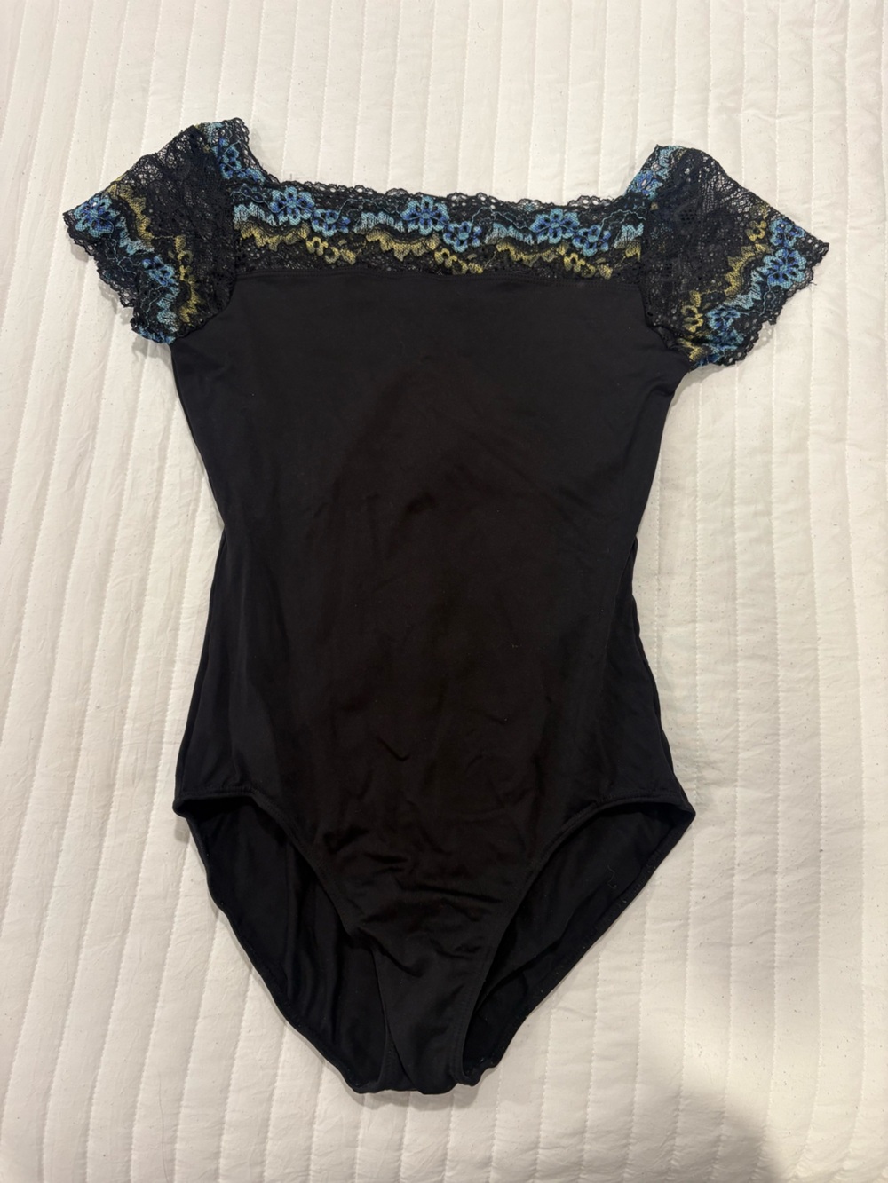Classic Lace-Trim Leotard